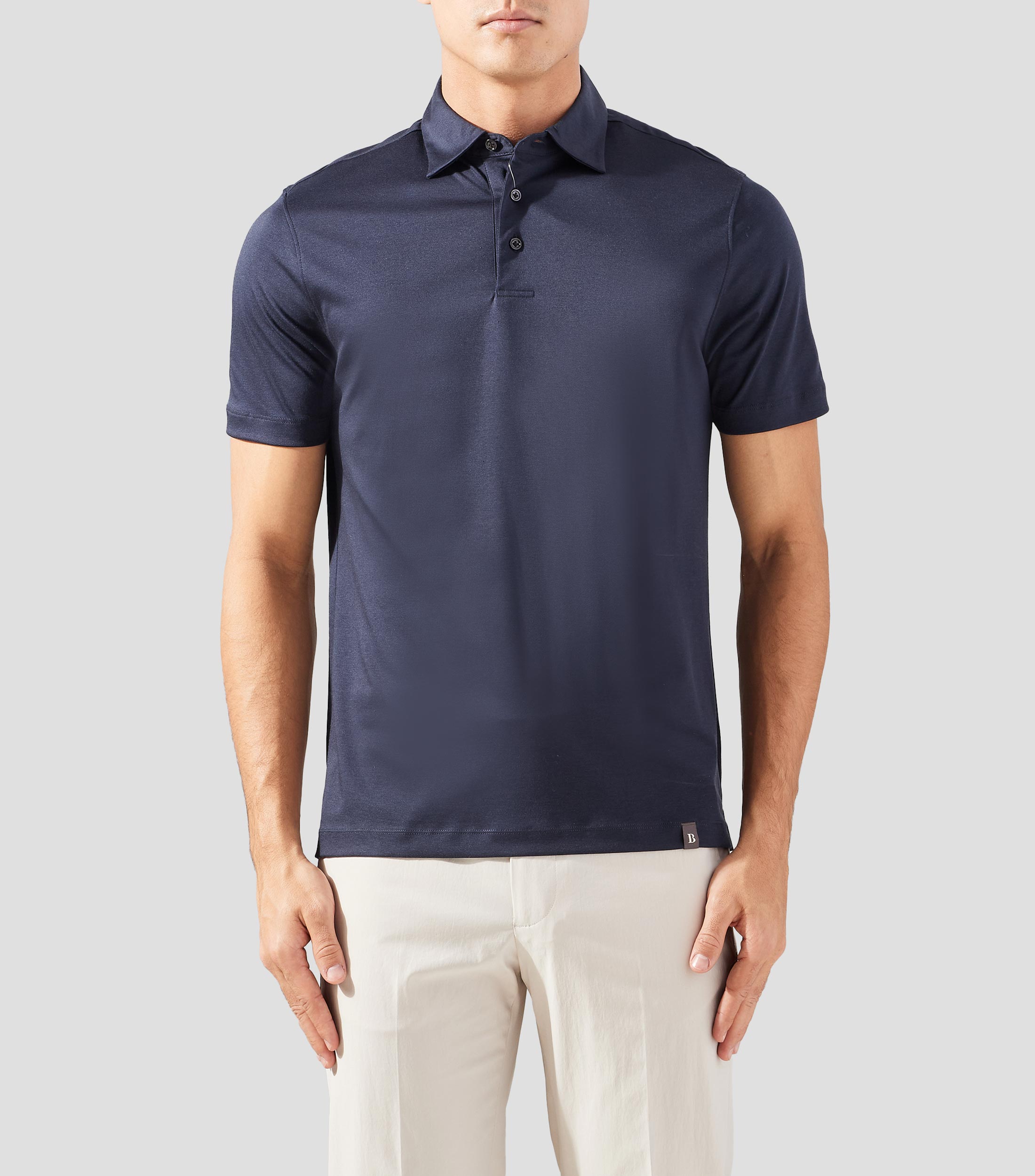 Playera polo manga corta lisa Hombre
